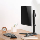 Brateck Single Free Standing Monitor Premium Articulating Aluminum Monitor Stand Fit Most 17"-32" Monitor Up to 8kg per screen VESA 75x75/100x100(LS)