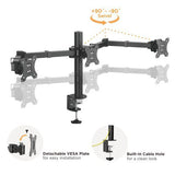 Brateck Triple Monitors Affordable Steel Articulating Monitor Arm Fit Most 17"-27" Monitors Up to 7kg per screen VESA 75x75/100x100(LS)