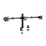 Brateck Triple Monitors Affordable Steel Articulating Monitor Arm Fit Most 17"-27" Monitors Up to 7kg per screen VESA 75x75/100x100(LS)