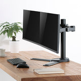 Brateck Dual Free Standing Monitors Affordable Steel Articulating Monitor Stand Fit Most 17"-32" Monitors Up to 9kg per screen VESA 75x75/100x100