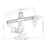 Brateck Dual Screens Vertical Lift Monitor Stand With Thin Client CPU Mount  Fit Most 17"-27" Monitor Up to 6kg per screen VESA 100x100,75x75 (LS)