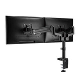 Brateck Dual Monitors Heavy-Duty Aluminum Gas Spring Monitor Arm Fit Most 17''-32'' Up to 12kg per screen VESA 75x75/100x100