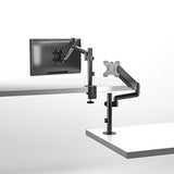 Brateck Single Monitor Pole-Mounted Gas Spring Monitor Arm Fit Most 17" - 32" Monitor Up to 9Kg Per screen VESA 75x75/100x100