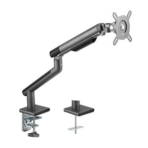 Brateck Single Monitor Premium Slim Aluminum Spring-Assisted Monitor Arm Fix Most 17"-32" Monitor Up to 9kg per screen VESA 75x75/100x100 - Space Grey