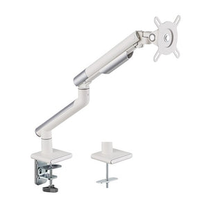 Brateck Single Monitor Premium Slim Aluminum Spring-Assisted Monitor Arm Fix Most 17"-32" Monitor Up to 9kg per screen VESA 75x75/100x100 -   White