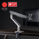 Brateck Single Monitor Premium Slim Aluminum Spring-Assisted Monitor Arm Fix Most 17"-32" Monitor Up to 9kg per screen VESA 75x75/100x100 -   White