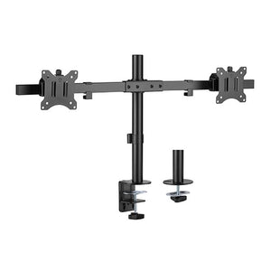 Brateck Pole Mount Dual-Screen Monitor Mount Fit Most 17"-32" Monitors, Up to 9kg per screen VESA 75x75/100x100