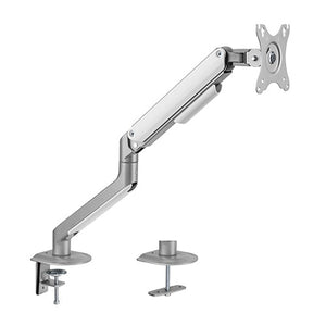 Brateck Single Monitor Economical Spring-Assisted Monitor Arm Fit Most 17"-32" Monitors, Up to 9kg per screen VESA 75x75/100x100 Matte Grey (LS)