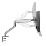 Brateck Single Monitor Economical Spring-Assisted Monitor Arm Fit Most 17"-32" Monitors, Up to 9kg per screen VESA 75x75/100x100 Matte Grey (LS)