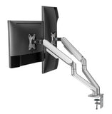 Brateck Dual Monitor Economical Spring-Assisted Monitor Arm Fit Most 17"-32" Monitors, Up to 9kg per screen VESA 75x75/100x100 Matte Grey (LS)