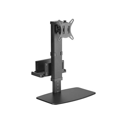 Brateck Vertical Lift Monitor Stand With Thin Client CPU Mount  Fit Most 17