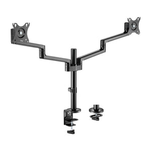 Brateck Premium Aluminum Articulating Monitor Mount Fit Most 17"-32" Monitor Up to 8KG VESA 75x75,100x100(Black) (LS)