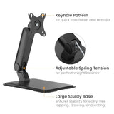 Brateck Single-Monitor Stell Articulating Monitor Mount Fit Most 17"-32" Monitor Up to 9KG VESA 75x75,100x100(Black) (LS)