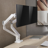 Brateck LDT75-C024UCS Designer Premium Dual Monitor Spring-Assisted Monitor Arm with USB-A/USB-C Ports-White(LS)