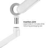 Brateck LDT75-C024UCS Designer Premium Dual Monitor Spring-Assisted Monitor Arm with USB-A/USB-C Ports-White(LS)