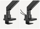 Brateck LDT80-C012UC SUPER HEAVY-DUTY GAS SPRING MONITOR ARM WITH USB-A AND USB-C PORTS For most 17"~57" Monitors, Matte Black(New)