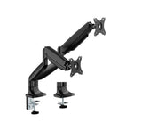 Brateck LDT82-C024E-BK DUAL SCREEN HEAVY-DUTY MECHANICAL SPRING MONITOR ARM For most 17"~35" Monitors, Matte Black(LS)