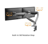 BrateckLDT82-C024UCE SCREEN HEAVY-DUTY MECHANICAL SPRING MONITOR ARM WITH USB PORTS For most 17"~35" Monitors, Matte Black (LS)