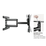 Brateck Premium Aluminum Full-Motion TV Wall Mount For 43"-90" Flat panel TVs up to 70KG (LS)