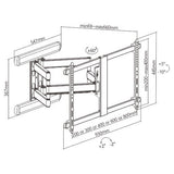 Brateck Premium Aluminum Full-Motion TV Wall Mount For 43"-90" Flat panel TVs up to 70KG (LS)