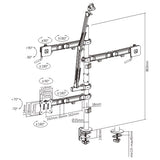 Brateck Single-Monitor All-in-One Studio Setup Desktop Mount Fix 17"-32" Up to 9kg(LS)