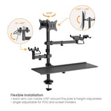 Brateck POS Mounting Solution For Dual Screens (with keyboard tray) (LS)