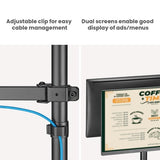 Brateck POS Mounting Solution For Dual Screens (with keyboard tray) (LS)