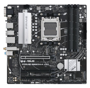 ASUS AMD B650M PRIME B650M-A WIFI (AM5) Micro-ATX Motherboard 4xDDR5 128GB,1 x PCIe 4.0 x16 slot,2 x M.2 slots,4 x SATA, Wi-Fi 6,Realtek 2.5Gb Etherne