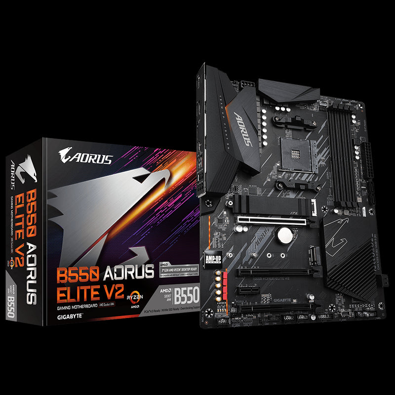 Gigabyte B550 AORUS ELITE V2 AMD Ryzen ATX Motherboard 4xDDR4 4xSATA 2xM.2 DP HDMI LAN RAID 3xPCIEx16 4xUSB3.2