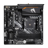 Gigabyte B550M AORUS ELITE AX AMD Ryzen M-ATX Motherboard 4xDDR4 4xSATA 2xM.2 LAN RAID HDMI DVI-D 2xPCIEx16 4xUSB3.2 4xUSB2.0