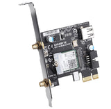 Gigabyte WBAX200 WiFi 6 PCIe Adapter 2400Mbps 160MHz Dual Band Wireless + Bluetooth 5 MU-MIMO TX/RX