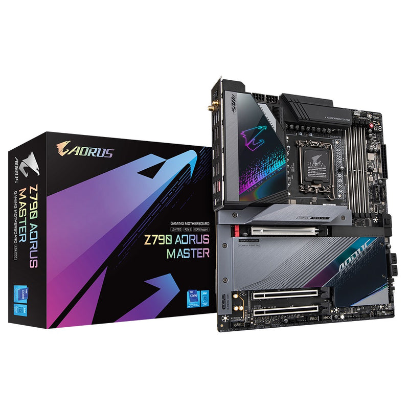 Gigabyte Z790 AORUS MASTER Intel LGA 1700 E-ATX Motherboard, 4x DDR5 ~128GB, 3x PCI-E x16, 5x M.2, 4x SATA,  11x USB 3.2, 3x USB-C,