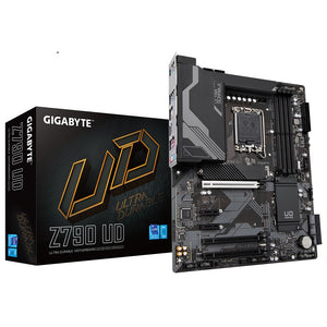 Gigabyte Z790 UD Intel LGA 1700 ATX Motherboard, 4x DDR5 ~128GB, 3x PCI-E x16, 3x M.2, 6x SATA,  5x USB 3.2, 1x USB-C,4x USB 2.0