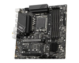 MSI PRO B760M-A WIFI  mATX Motherboard, 4x DDR5~128GB, 2x PCI-E x 16, 1x PCI-E x 1, 2x M.2, 4x SATA, 4x USB 3.2 , 2x USB 2.0