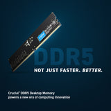 Crucial 16GB (1x16GB) DDR5 UDIMM 5200MHz CL42 Desktop PC Memory