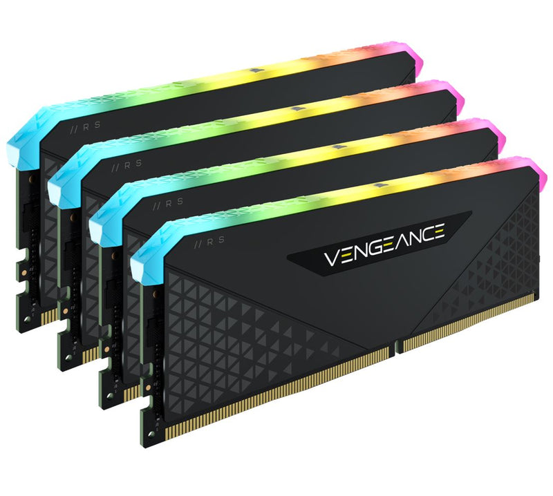 (LS) Corsair Vengeance RGB RS 32GB (4x8GB) DDR4 3600MHz C18 18-22-22-42 Black Heatspreader Desktop Gaming Memory EOL - Alternative MECMD4-VRGBRS4X836