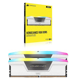 (LS) Corsair Vengeance RGB 32GB (2x16GB) DDR5 UDIMM 5200MHz C40 1.25V Desktop Gaming Memory White