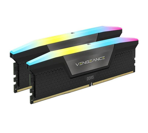 Corsair Vengeance RGB 32GB (2x16GB) DDR5 UDIMM 6000MHz C36 1.35V Desktop Gaming Memory Black