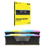 Corsair Vengeance RGB 64GB (2x32GB) DDR5 UDIMM 5200MHz C40 1.25V Desktop Gaming Memory Black Optimized for AMD Expo Ryzen 7000 Series