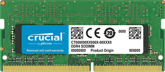 Crucial 8GB (1x8GB) DDR4 SODIMM 2400MHz CL17 1.2V Single Ranked Single Stick Notebook Laptop Memory