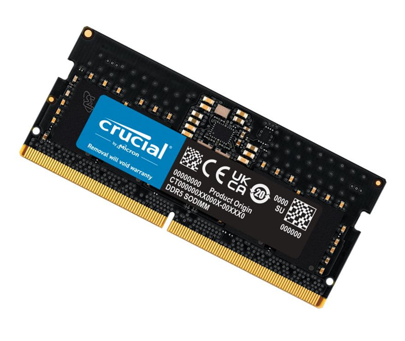 Crucial 16GB (1x16GB) DDR5 SODIMM 5600MHz CL46 Notebook Laptop Memory ~CT16G52C42S5