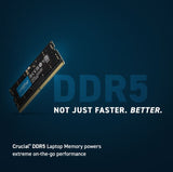 Crucial 32GB (1x32GB) DDR5 SODIMM 5600MHz CL46 Notebook Laptop Memory ~CT32G52C42S5