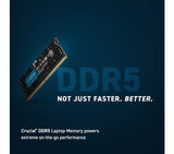 Crucial 8GB (1x8GB) DDR5 SODIMM 5600MHz C46 1.1V Notebook Laptop Memory ~CT8G52C42S5