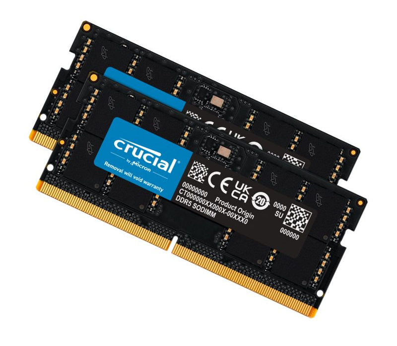 Crucial 32GB (2x16GB) DDR5 SODIMM 5600MHz CL46 Notebook Laptop Memory ~CT2K16G48C40S5