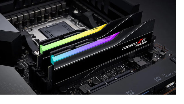 G.Skill F5-6000J3040G32GX2-TZ5NR, Trident Z5 Neo RGB, DDR5, 64GB(2x32GB), 6000MT/s, CL40, 1.40V, Limited Lifetime Warranty