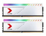 PNY XLR8 32GB (2x16GB) DDR4 UDIMM 3600Mhz RGB CL18 1.35V Silver Heat Spreader Gaming Desktop PC Memory