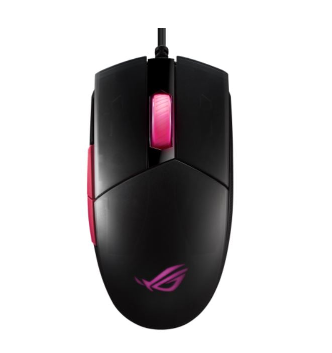 ASUS ROG Strix Impact II Electro Punk Gaming Mouse, 6,200dpi, Lightweight Design and Aura Sync RGB