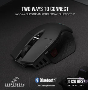 Corsair M65 RGB Ultra Wireless Tunable FPS Gaming Mouse Black, CORSAIR MARKSMAN 26,000 DPI Optical Sensor, iCUE Software.