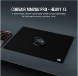 Corsair MM200 PRO Premium Spill-Proof Cloth Gaming Mouse Pad – Heavy XL - 450mm x 400mm surface, Black Surface