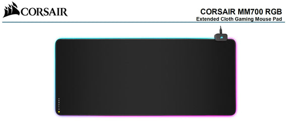 Corsair MM700 RGB POLARIS - ICUE, Dynamic Three Zone RGB, Low friction micro-texture surface for Ultimate Gaming Setup.930mm x 400mm x 4mm Mousemat